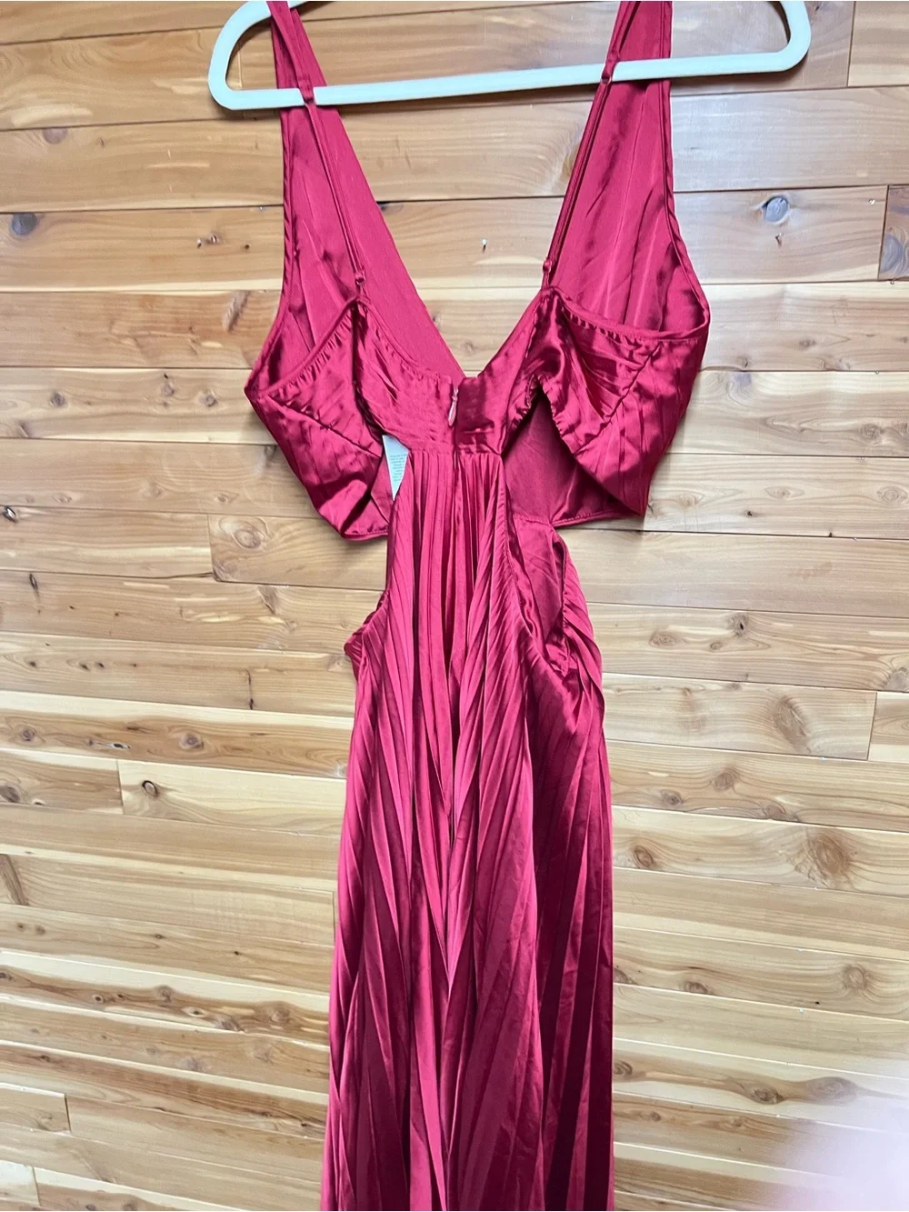 Abercrombie & Fitch Burgundy Twist-Cut Maxi Dress
